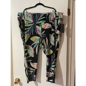 Torrid Active Performance Core V Band Active Legging Leaves Black 5X